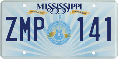 MS license plate ZMP141