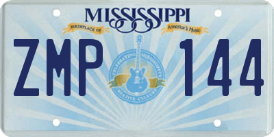 MS license plate ZMP144