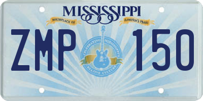 MS license plate ZMP150