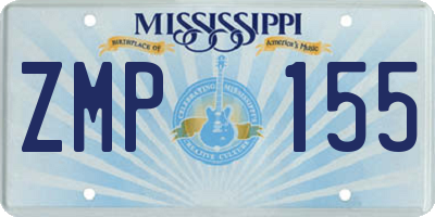 MS license plate ZMP155