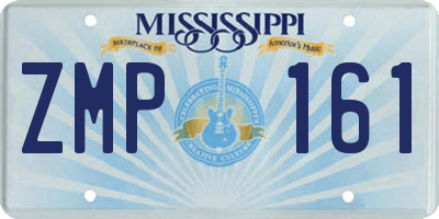 MS license plate ZMP161
