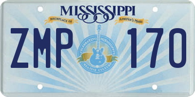 MS license plate ZMP170