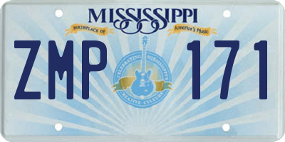 MS license plate ZMP171