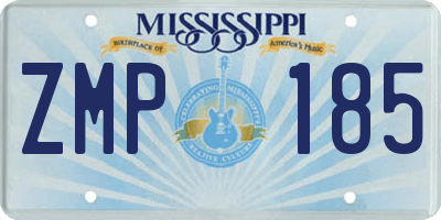 MS license plate ZMP185