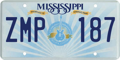 MS license plate ZMP187