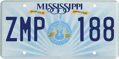 MS license plate ZMP188