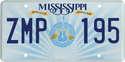 MS license plate ZMP195