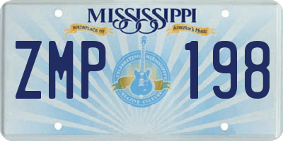MS license plate ZMP198