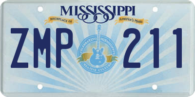 MS license plate ZMP211