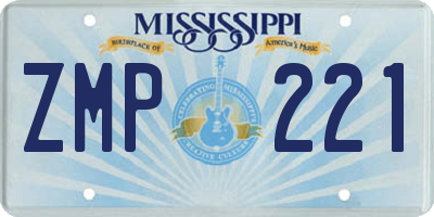 MS license plate ZMP221