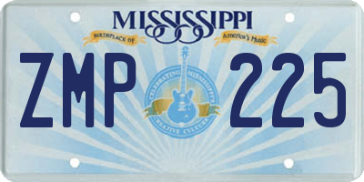 MS license plate ZMP225