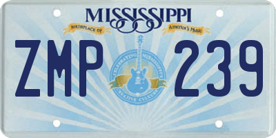 MS license plate ZMP239