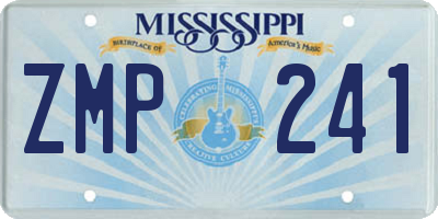 MS license plate ZMP241