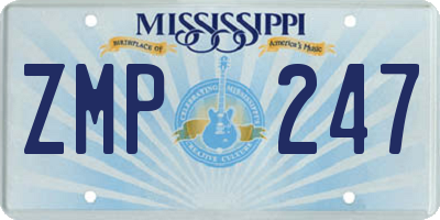 MS license plate ZMP247