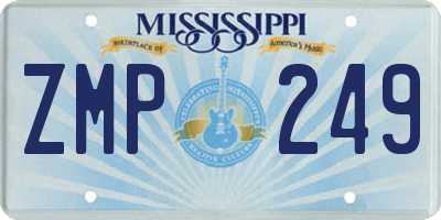 MS license plate ZMP249