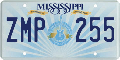 MS license plate ZMP255
