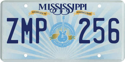 MS license plate ZMP256