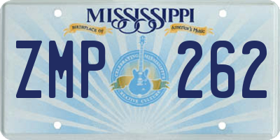 MS license plate ZMP262