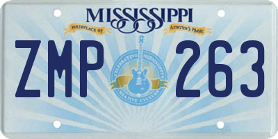 MS license plate ZMP263