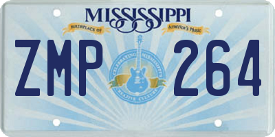 MS license plate ZMP264
