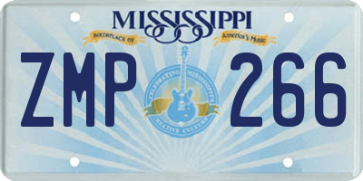 MS license plate ZMP266