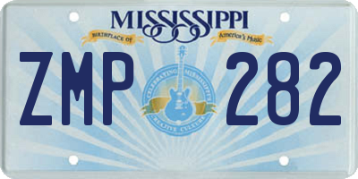 MS license plate ZMP282