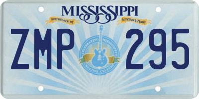 MS license plate ZMP295