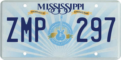 MS license plate ZMP297