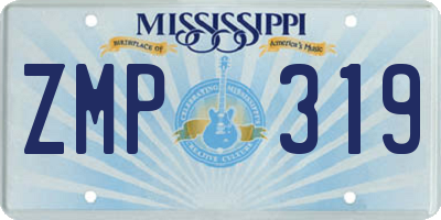 MS license plate ZMP319