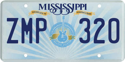 MS license plate ZMP320