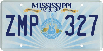 MS license plate ZMP327