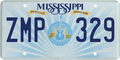 MS license plate ZMP329