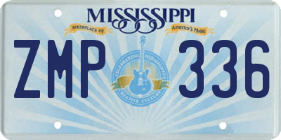 MS license plate ZMP336