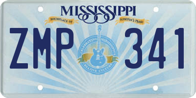 MS license plate ZMP341