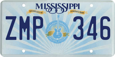 MS license plate ZMP346