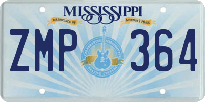 MS license plate ZMP364