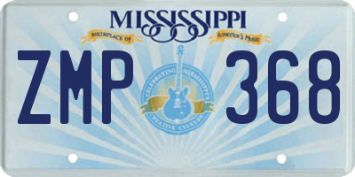 MS license plate ZMP368
