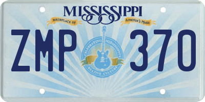 MS license plate ZMP370