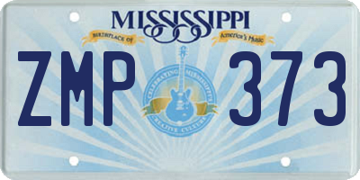 MS license plate ZMP373