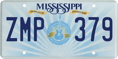 MS license plate ZMP379