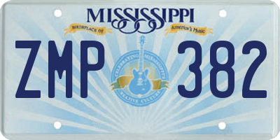 MS license plate ZMP382