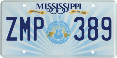 MS license plate ZMP389