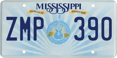 MS license plate ZMP390