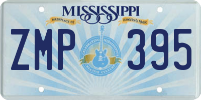 MS license plate ZMP395