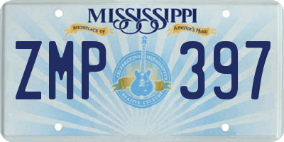 MS license plate ZMP397
