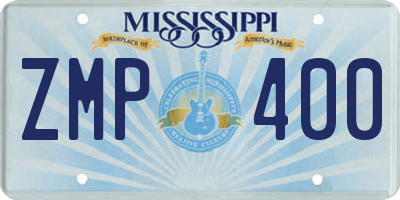 MS license plate ZMP400