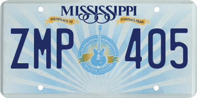 MS license plate ZMP405