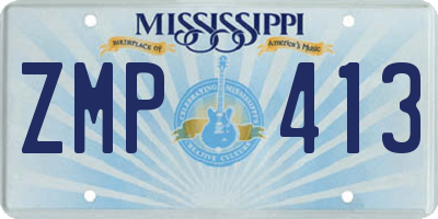 MS license plate ZMP413