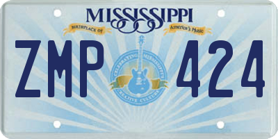 MS license plate ZMP424