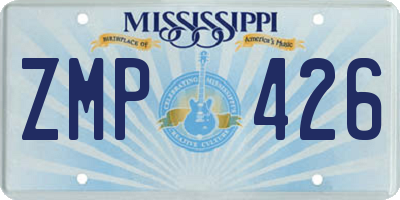 MS license plate ZMP426